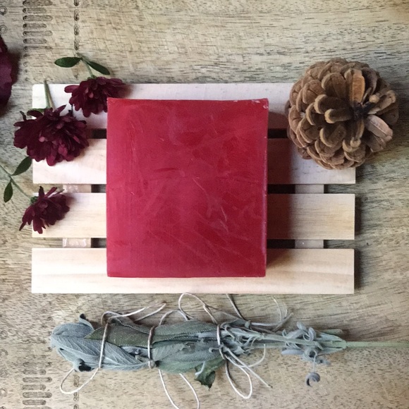 4.5 oz HIBISCUS&JASMINE glycerin bar soap/Mountain Mom Soap Co/anti aging /pink - Picture 2 of 7